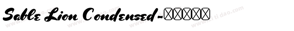 Sable Lion Condensed字体转换